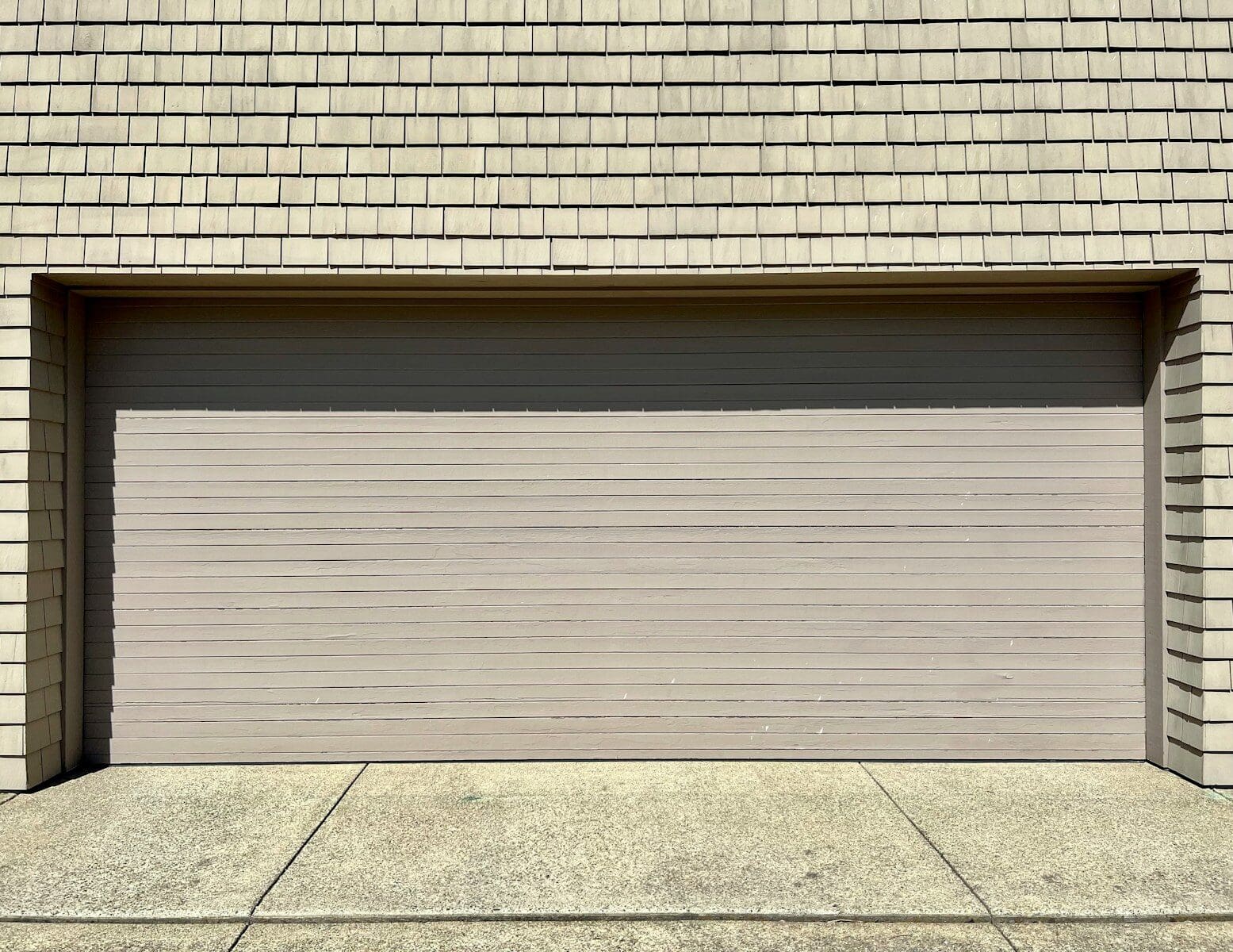 A garage door